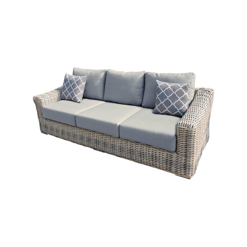 Canapé de patio avec coussins Sommer, Beige clair