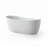 CASAINC 70.87" x 33.5" Modern Freestanding Soaking Solid Surface Bathtub with Overflow ＆ Pop-up Drain, Oval, Matte White