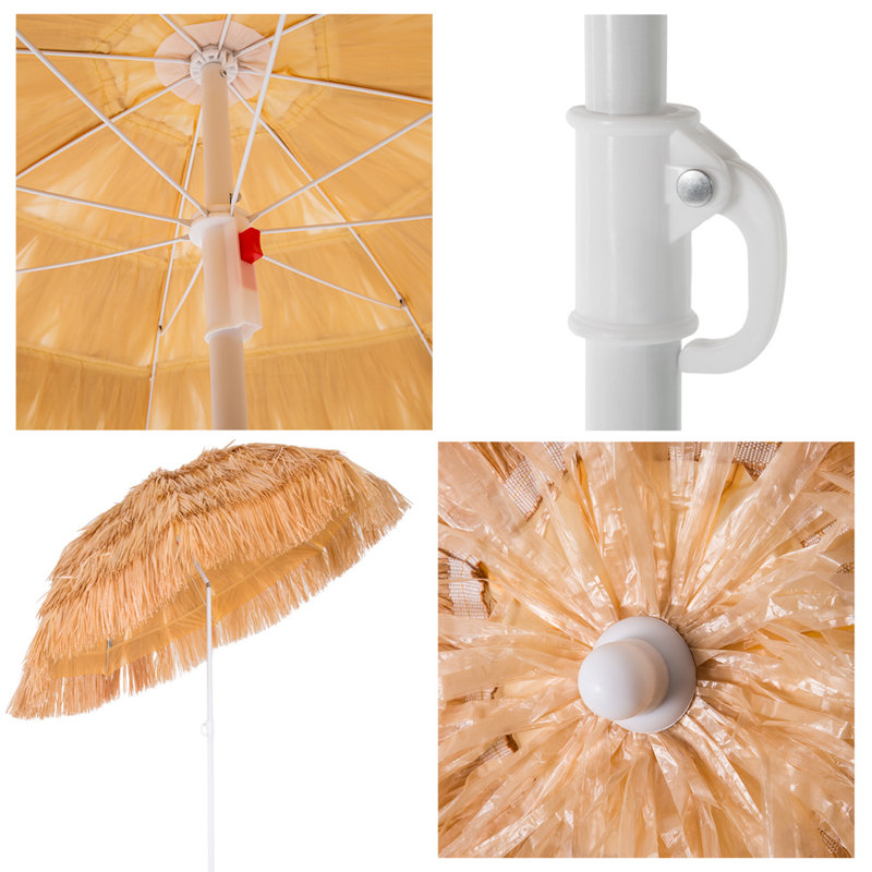 Milana 1.6m Beach Parasol, Brown