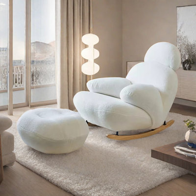 Rocking Chair Casual Lazy Sofa Chair Home Bedroom Rocking Chair