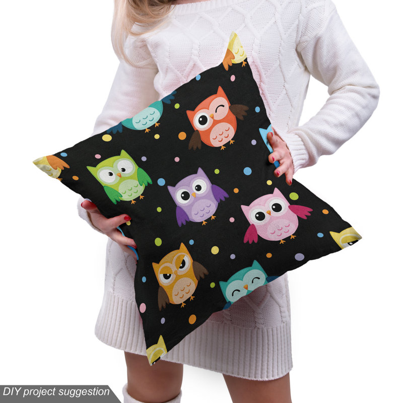 Tissu owls, l 58 po x L 72 po