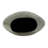 9.5X5.5X12" Aluminum Layered Chisel Oval Vase