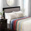 Couvre-lit réversible 3 pièces pour très grand lit - Motif de sommeil tranquille, rembourrage en coton prélavé, comprenant 2 taies décoratives