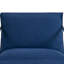 Chaise d'appoint rembourrée avec cadre en métal et mélange de polyester bleu-810248992