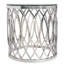 51cm Round Metal End Table for Living Room, Sofa Side Table with Glass Top-1539813806