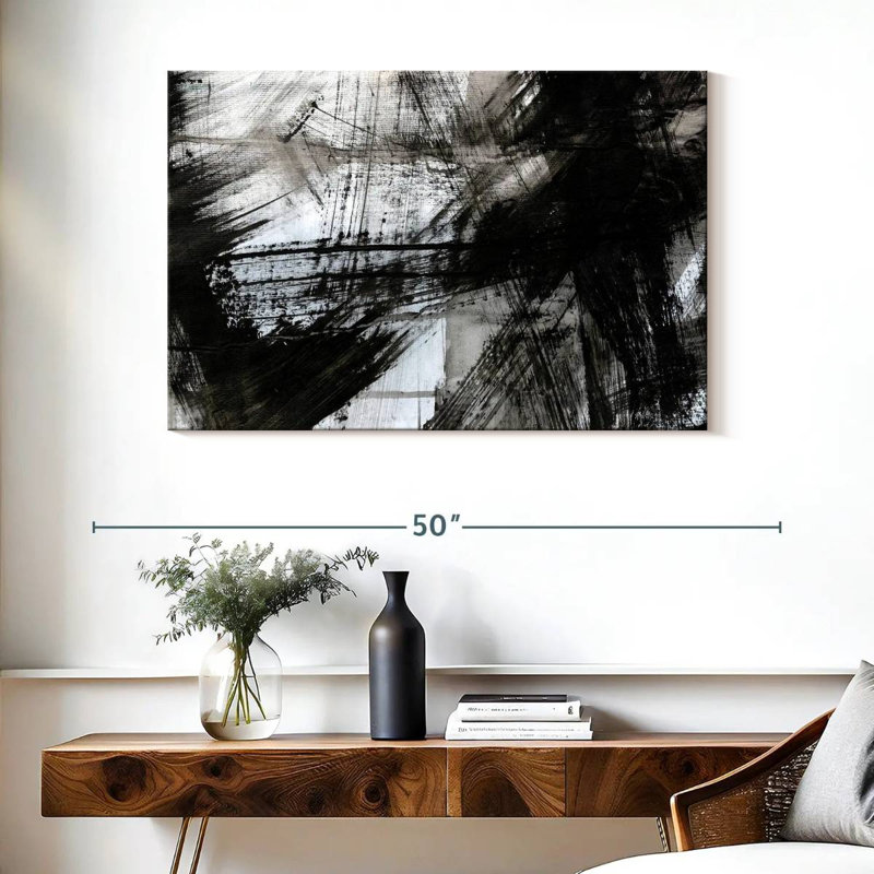 Avery Minimal Strokes - noir I, H 26 po x l 39 po