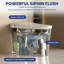 Toilette intelligente une pièce allongée avec bidet intégré, siège chauffant, double chasse d'eau automatique et séchoir à air chaud - Conception sans réservoir moderne