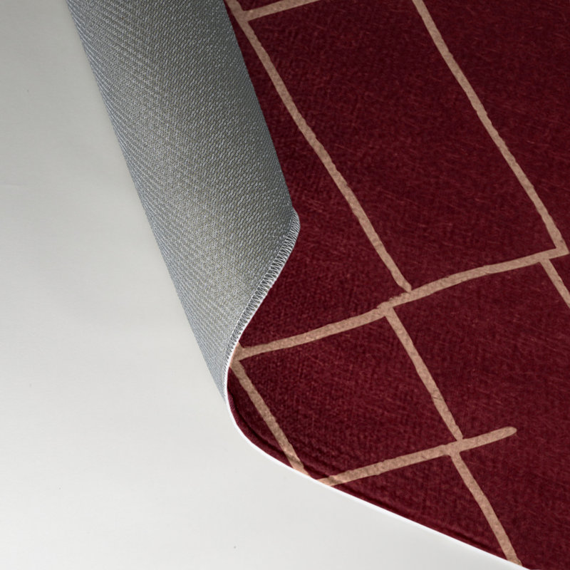 Tapis rouge intérieur et extérieur Trellis, Rectangle 5 pi x 7 pi
