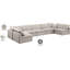 Grand canapé modulaire rembourré 7 pièces Itala-94482575