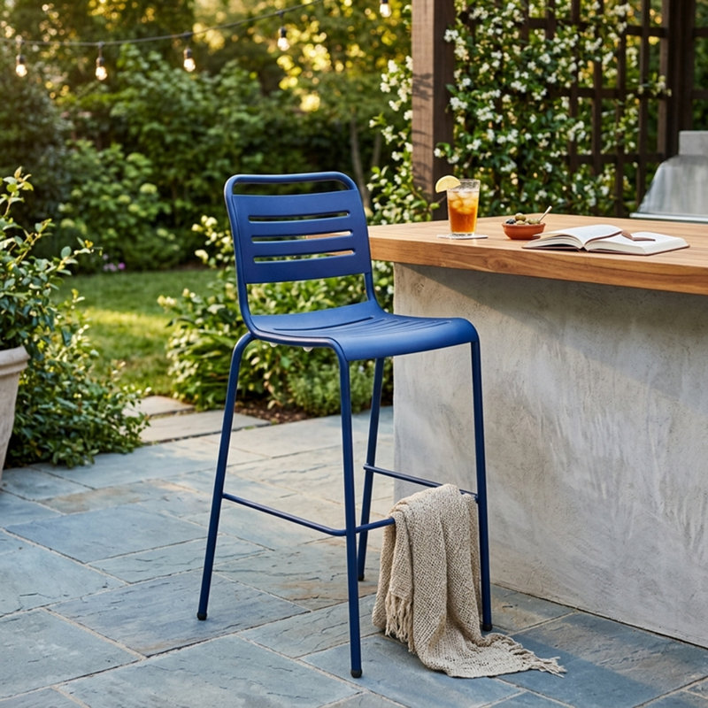 Tabouret de bar en aluminium Ace, Blue