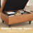 Faux Leather Handmade Ottoman with Storage