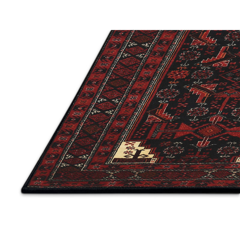 Tapis rouge à motif sud-ouest, Rectangle 5 pi x 7 pi