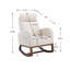 Chaise berçante moderne à haut dossier avec inclinaison et poche latérale - Fauteuil de chambre de bébé, de salon et de chambre à coucher | Pieds en bois massif, assemblage de 20 minutes-293598870