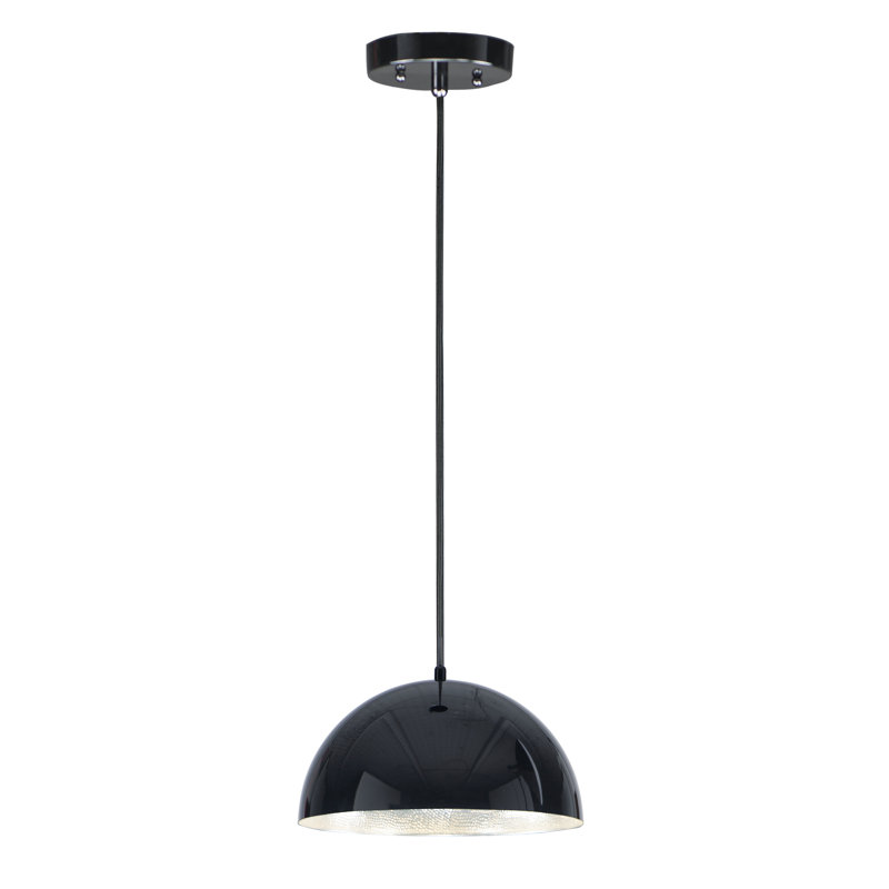 Pizano 1 - Light LED Unique/Statement Pendant, 8" H x 14" W x 14" D, Black
