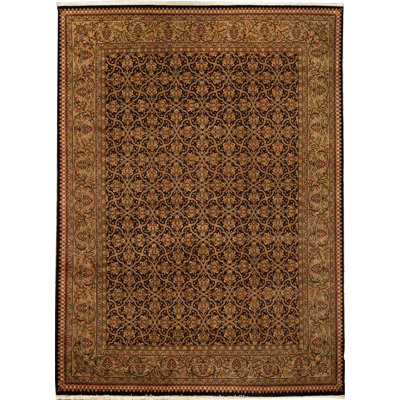 Hand-Knotted High-Quality Black Area Rug