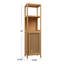 Meuble de rangement multifonctionnel en bambou de grande capacité pour salle de bain et salon