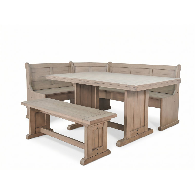 Ensemble de 4 pièces pour coin repas, couleur noisette, Tan