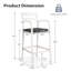 Ensemble de 2 tabourets de bar d'extérieur avec coussin gris, structure blanche-753275789