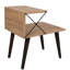 Table de chevet avec 4 pieds en hêtre et tablettes en métal-816147030