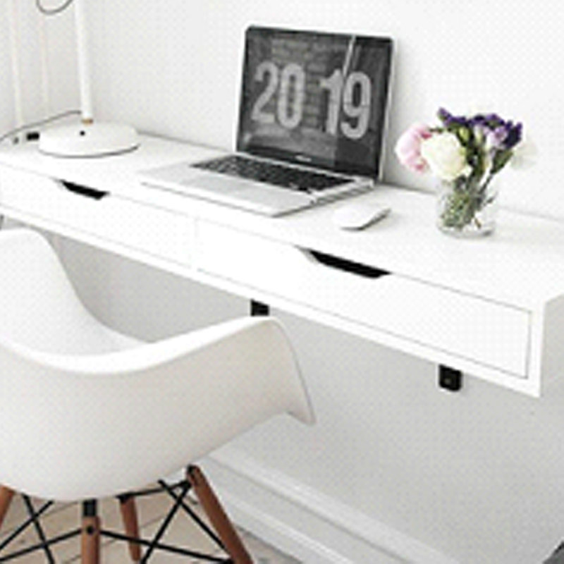 Solid Wood Base Floating Desk