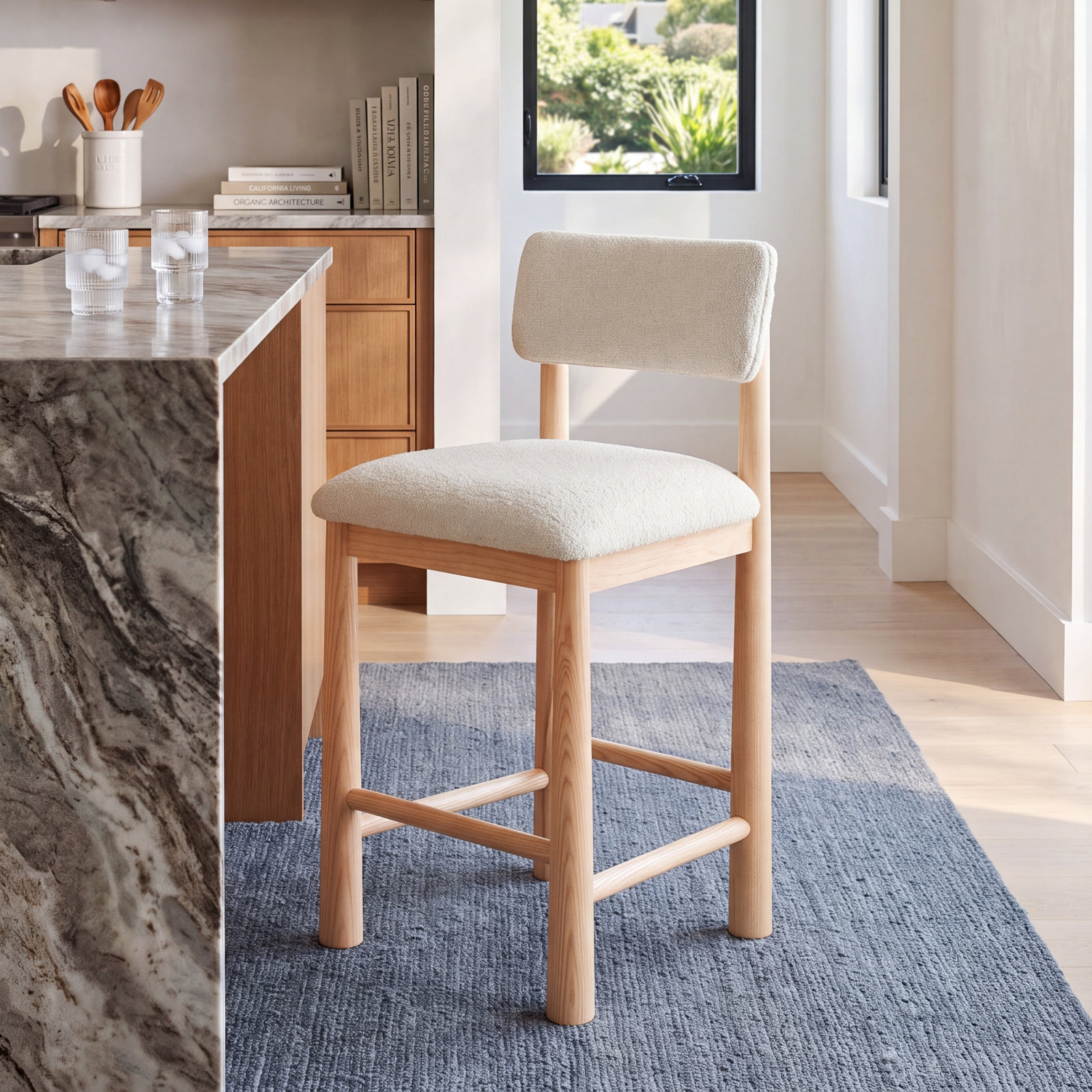 Boston Bar and Counter Stool, Taupe, Counter Stool (26” Seat Height)