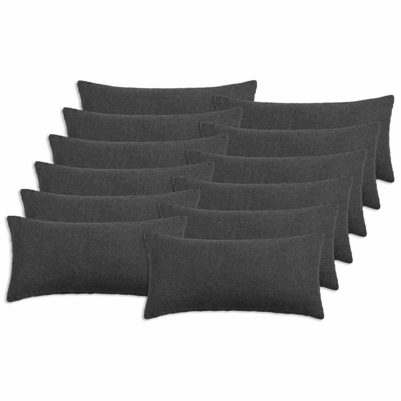 Light Grey Cushion Cover, Square 45cm, Dark Grey