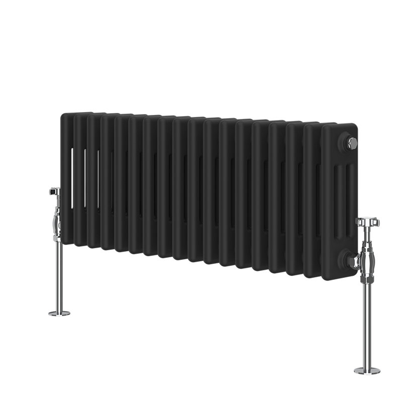 Dyson Horizontal Traditional Column Radiator Black, 30cm H x 83.2cm W x 10cm D