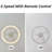 19.69" Crystal Ceiling Fan With Light  And Remote Control