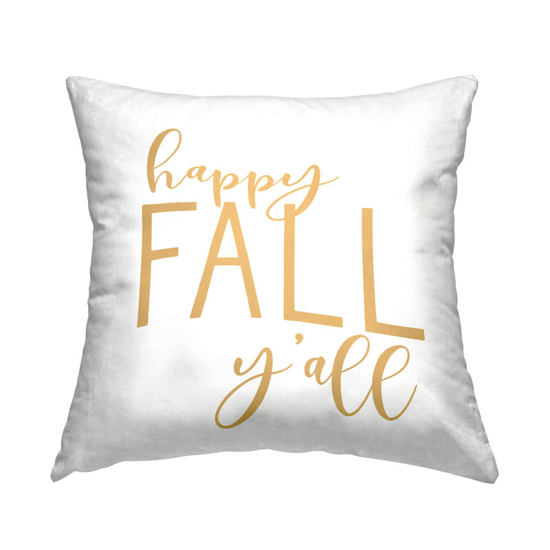 Polyester Throw Square Pillow Cover & Insert by Lettered And Lined