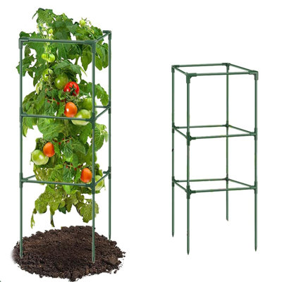 1 paquet de grandes cages à tomates carrées pour le jardin, treillis à tomates robuste de 46 po pour jardin surélevé, cages à tomates pour plantes grimpantes, plantes, fruits