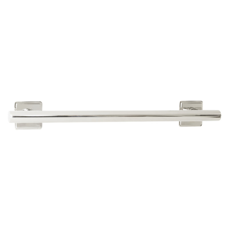 Barre d'appui moderne Coronado avec brides carrées, Satin, L 48 po