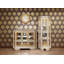 Solid Wood Lighted Curio Cabinet-1091320096