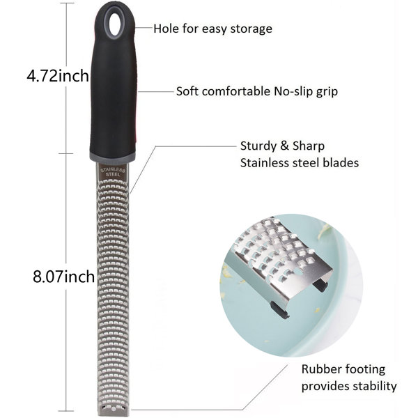 Norbi Stainless Steel Cheese Grater For Parmesan, Chocolate, Fruit