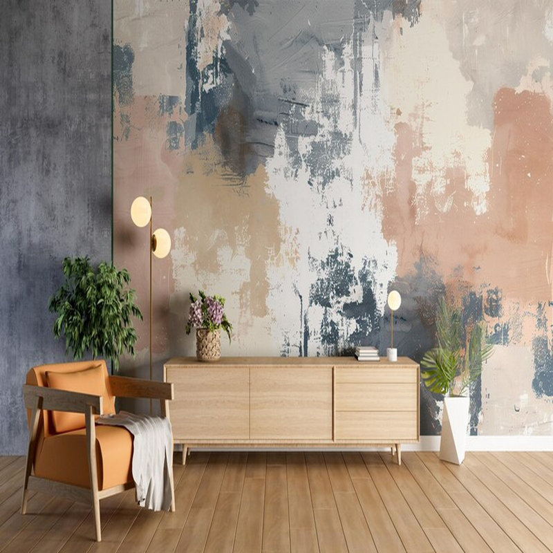 Abstract Soft Grunge Blend Wall Mural,  204" L x 114" W