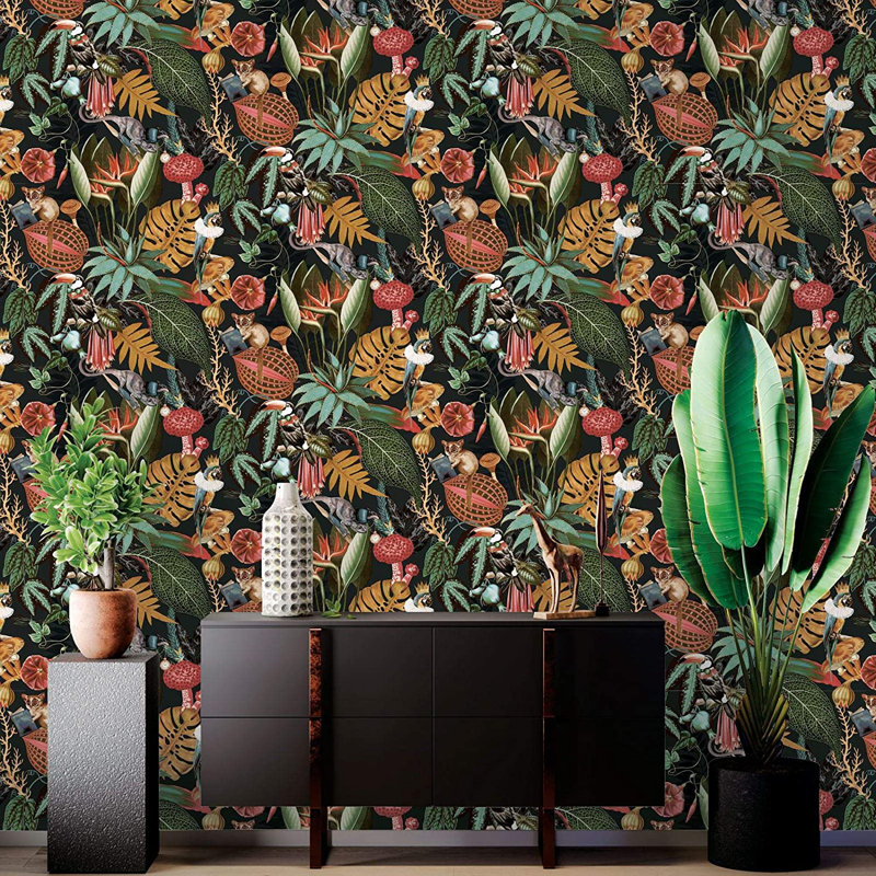 Wanneroo 10.05m x 53cm Matte Wallpaper Roll, Black