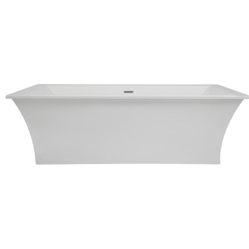Studio 70" x 36" Freestanding Air Acrylic Bathtub, Polished Chrome