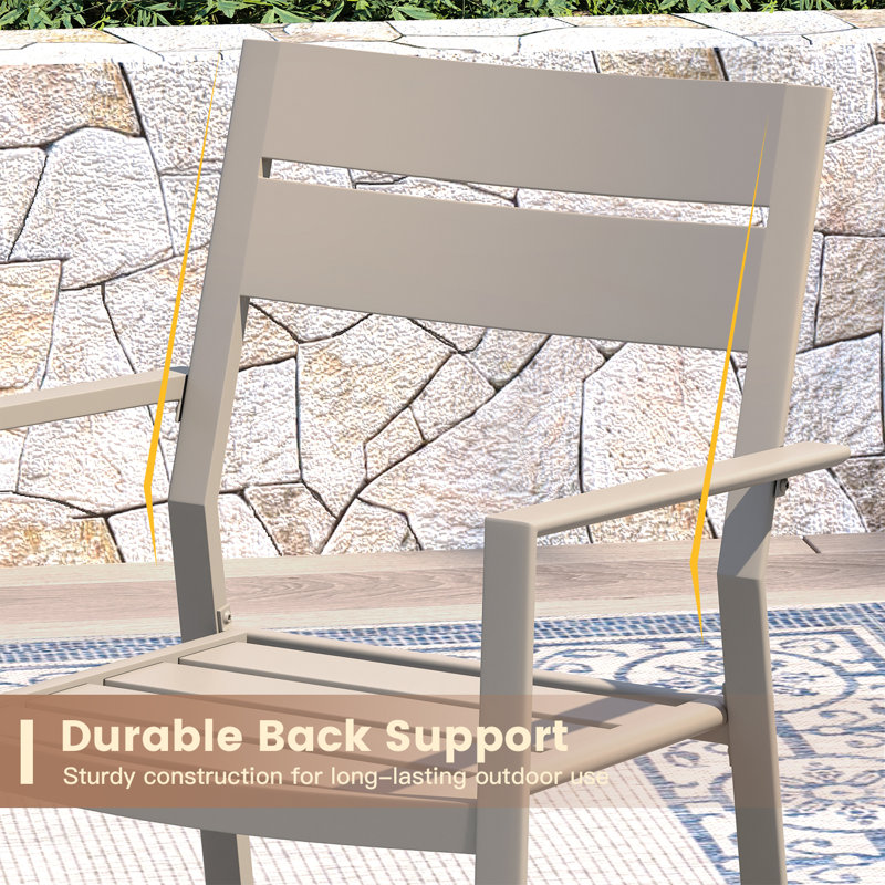 Outdoor Patio Dining Chairs, Sandshell