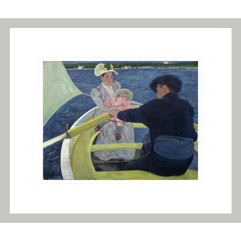 «The Boating Party» par Mary Cassatt, impression giclée sur cadre, H 13,75 po x l 16,17 po