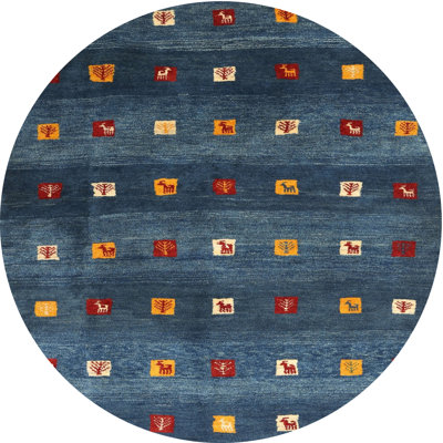 Tapis abstrait bleu