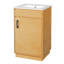 Meuble-lavabo de 20 pouces avec lavabo en céramique, ensemble de meuble-lavabo simple autoportant avec porte à fermeture douce, tablette réglable