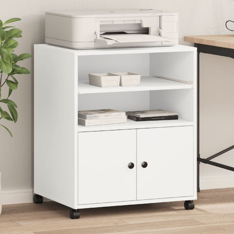 74cm H x 60cm W Printer Stand, White