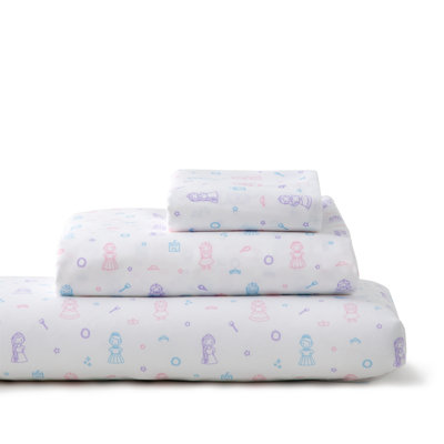 Full Size Microfiber Sheet Set – Princess Pattern, Super Soft Brushed Microfiber, Fade & Wrinkle Resistant, Breathable & Cozy Bed Sheets For Kids
