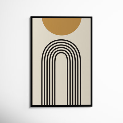 Retro Mountain Sunrise Print