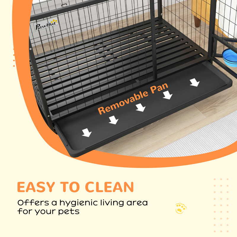 Steel Pet Crate with 1 Door, 85" H x 123" W x 74" D