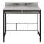 Bureau d'ordinateur, bureau personnel, debout, tablettes de rangement, L 48 po, travail, ordinateur portable, stratifié, métal, contemporain, moderne-1004758765-1004758767