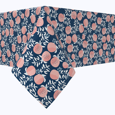 Rectangular Tablecloth, 100% Cotton, 52X104", Peaches Design
