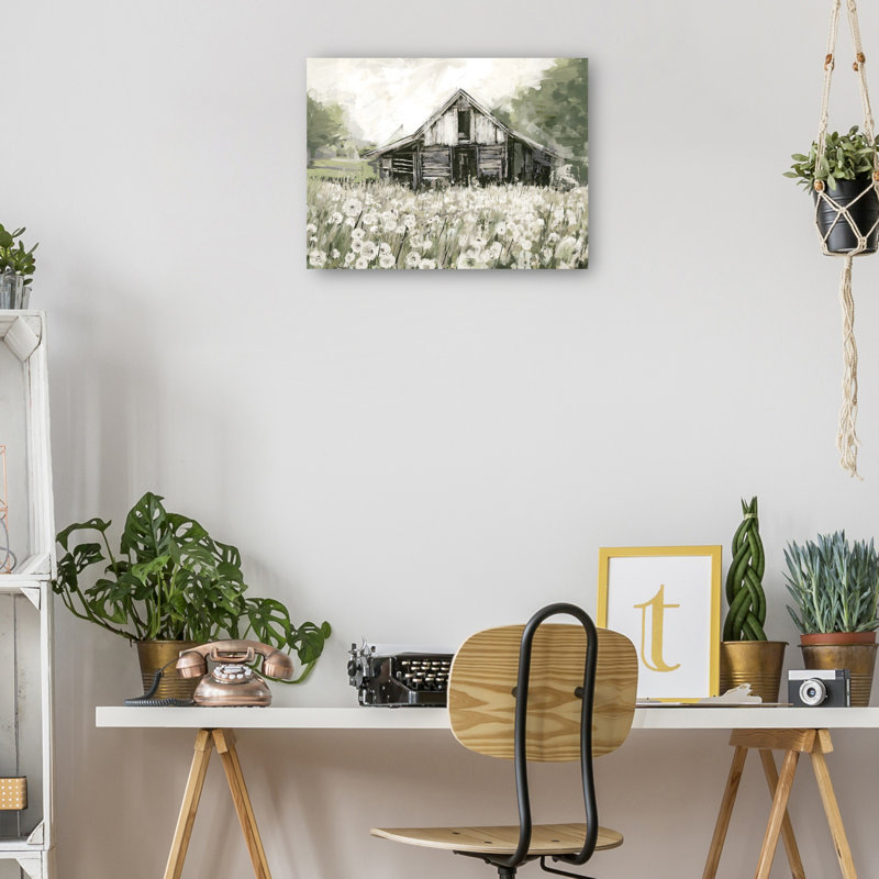Dandelion Barn by Studio Arts Canvas Art Print, 42" H x 56" W, Wrapped Canvas