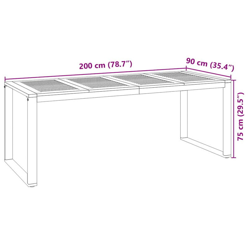 6 - Person Patio Dining Set with Rectangular Table, Black