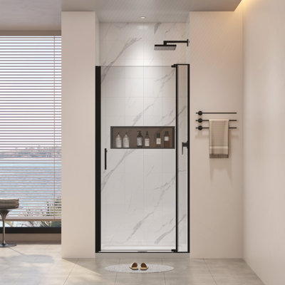 72"H Left And Right Opening Universal Shower Door, Open Outside, With 1/4" And 5/16" Tempered Glass
