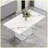 63" White Marble Pattern Dining Table, Rectangular Kitchen Table for 4-6 People, Modern Dining Room Table for Kitchen, Living Room